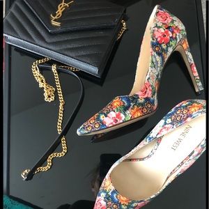 floral design heels by nine west